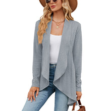 Load image into Gallery viewer, Autumn and Winter New Long sleeved Solid Color Loose Cardigan Top Women's Knitted Coat
