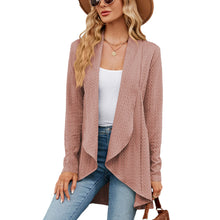 Load image into Gallery viewer, Autumn and Winter New Long sleeved Solid Color Loose Cardigan Top Women's Knitted Coat
