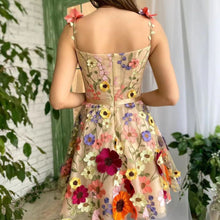 Load image into Gallery viewer, Women&#39;s 3D Flower Embroidery Wrapped Hip Sexy Dress
