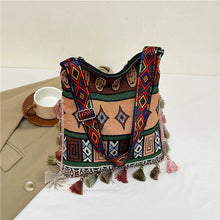 Load image into Gallery viewer, Tibetan Ethnic Style Bag Large Capacity Bohemian Shoulder Messenger Bag
