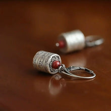 Load image into Gallery viewer, Talisman Bucket Beads 925 Silver Earrings New Tibetan Retro Old Elegant Ethnic Style Festive and Safe Versatile Earrings
