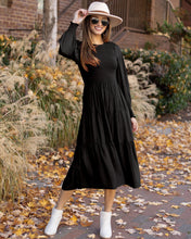 Load image into Gallery viewer, Autumn New Women Elegant Retro French Round Neck High Waist Dress Skirt

