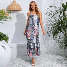 Load image into Gallery viewer, Printed Drawstring Bohemian Style Fake Dress Long Skirt
