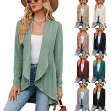 Load image into Gallery viewer, Autumn and Winter New Long sleeved Solid Color Loose Cardigan Top Women's Knitted Coat
