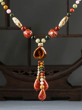 Load image into Gallery viewer, Ethnic Style High-end Ceramic Sweater Chain Women&#39;s Long Versatile Pendant Autumn and Winter Necklace 2023 New Jewelry Pendant

