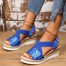 Load image into Gallery viewer, Summer New Flat Bottom Slope Heel Fish Mouth Casual Women&#39;s Sandals
