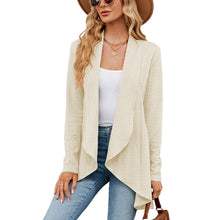 Load image into Gallery viewer, Autumn and Winter New Long sleeved Solid Color Loose Cardigan Top Women's Knitted Coat
