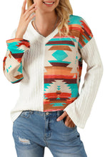 Load image into Gallery viewer, New Knitted T-shirts for Women Splicing Sweaters and Printing Short-sleeved Women.
