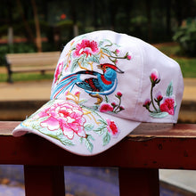 Load image into Gallery viewer, Ethnic Style Embroidered Baseball Hat Spring/Summer Travel Sun Hat Half Top Sun Hat
