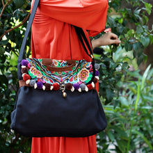 Load image into Gallery viewer, Original Ethnic Style Embroidery Bag Retro Tibetan Styl College Literary Canvas Bag Shoulder Bag Messenger Bag
