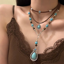 Load image into Gallery viewer, Bohemian Ethnic Style Necklace Design Sense Multi-layer Stacked Collarbone Chain
