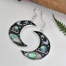 Load image into Gallery viewer, Bohemian Creative Personality Moon Crystal Earrings Fashion Vast Universe Star Sky Pendant Earrings
