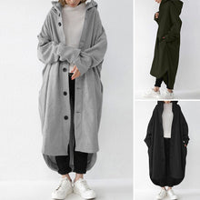 Load image into Gallery viewer, New Autumn and Winter Women&#39;s Windbreaker Jacket, Women&#39;s Hooded Mid Length Jacket
