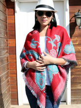 Load image into Gallery viewer, Nepal Vintage Printed Shawl Women&#39;s Imitation Cashmere Warm Ethnic Style Tibetan Scarf
