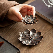 Load image into Gallery viewer, Alloy Lotus Incense Insert Miaolian 5 Holes Large Size Incense Holder Small Incense Burner
