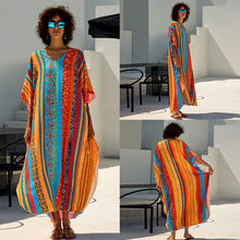 Load image into Gallery viewer, New Printing Vacation Beach Dress Loose Robe Bikini Blouse Sun Protection
