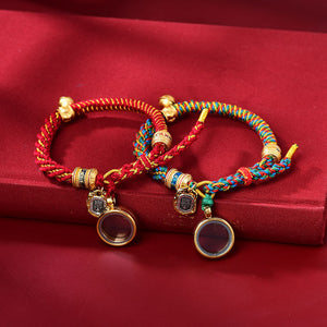 Tibetan Hand Rope Handmade New Corn Knot Pattern Hand-rubbed Cotton Bracelet Finished Hand-woven Tibetan Wind Rope.