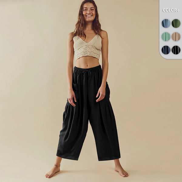 New Wide Leg Pants, Women's Loose Fitting Sports Yoga Pants, Casual Pants, Home Pants, Artificial Cotton Pants