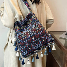 Load image into Gallery viewer, Tibetan Ethnic Style Bag Large Capacity Bohemian Shoulder Messenger Bag
