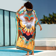 Load image into Gallery viewer, New Printing Vacation Beach Dress Loose Robe Bikini Blouse Sun Protection
