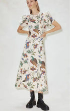 Load image into Gallery viewer, New Printing Fashion Bubble Sleeve Versatile Slim Swing Dress
