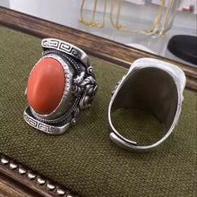 Load image into Gallery viewer, The Latest Tibetan Element Ring, Large Oval Retro Saddle, Back-shaped Ethnic Style Fashion Ring
