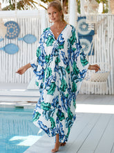 Load image into Gallery viewer, Summer Cotton Printed Beach Blouse Vacation Casual Bikini Sunscreen Beach Skirt
