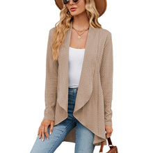 Load image into Gallery viewer, Autumn and Winter New Long sleeved Solid Color Loose Cardigan Top Women's Knitted Coat
