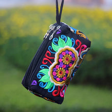 Load image into Gallery viewer, Ethnic Bag Fashion Fabric Coin Purse Embroidered Multi-layer Zipper Bag Clutch Bag
