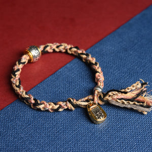Tibetan dirty rope hand-rubbed cotton bracelet finished hand-woven Tibetan Zakiram hand rope
