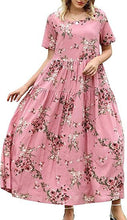 Load image into Gallery viewer, Summer Beach Medium and Long Dress Comfortable Pleated Dress Casual Loose Floral Dress
