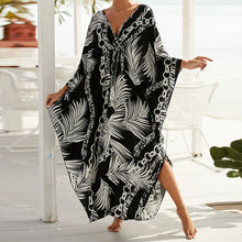 Load image into Gallery viewer, Summer Cotton Printed Beach Blouse Vacation Casual Bikini Sunscreen Beach Skirt
