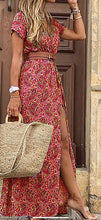 Load image into Gallery viewer, Summer New Dress Bohemian Short Sleeve Printed Dress
