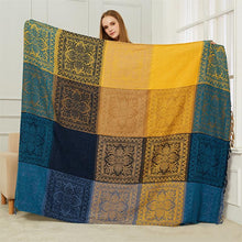 Load image into Gallery viewer, Shawl blanket, sofa towel blanket, bed blanket, bay window mat, chenille jacquard blanket
