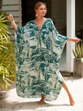 Load image into Gallery viewer, Summer Cotton Printed Beach Blouse Vacation Casual Bikini Sunscreen Beach Skirt
