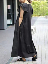 Load image into Gallery viewer, New Sleeveless Long Loose Slim Dress Simple and Elegant Solid Color Long Dress
