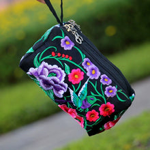 Load image into Gallery viewer, Ethnic Bag Fashion Fabric Coin Purse Embroidered Multi-layer Zipper Bag Clutch Bag
