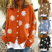 Load image into Gallery viewer, Autumn and Winter New Sweater Ladies Embroidered Knitted Cardigan Sweater

