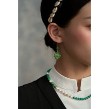 Load image into Gallery viewer, Tibetan Style Handmade Turquoise Earrings 925 Sterling Silver Ear Hooks Niche Retro Ethnic Style Jewelry
