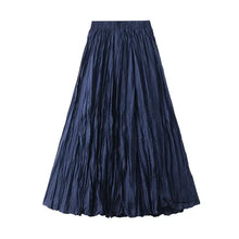 Load image into Gallery viewer, Light Luxury Irregular Slimming Pleated  A-line Skirt for Women High Waist Solid Color Loose Fashion Skirts Casual  Spring New
