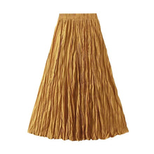 Load image into Gallery viewer, Light Luxury Irregular Slimming Pleated  A-line Skirt for Women High Waist Solid Color Loose Fashion Skirts Casual  Spring New
