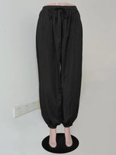 Load image into Gallery viewer, Tossy Summer Fashion Pocket Bloomers Female Trousers Pleated Loose High Waist Patchwork Bandage Streetwear Wide Leg Women Pants
