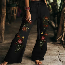 Load image into Gallery viewer, Autumn Fashion Casual Temperament Comfortable and Elegant Plant Print Women&#39;s Elastic Waist Pants
