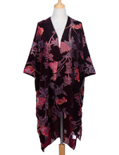 Load image into Gallery viewer, WeHello Bohemian burnt plush kimono Women&#39;s long Purple Tassel Beach Cover-up  Holiday Casual Cardigan Shawl JYPF-20
