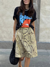 Load image into Gallery viewer, Fashion Snake Pattern Straight Skirt For women High Waist Slim Long Skirt Ins Hot Streetwear Female Skirt Summer New 2025
