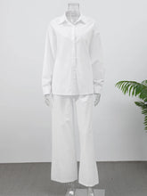 Load image into Gallery viewer, Summer Brown Cotton Linen Loose Pants Sets Fashion V-neck Lace Up Long Sleeve Shirt Suit 2025 New Women&#39;s Casual 2 Piece Outfits
