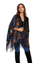 Load image into Gallery viewer, WeHello Bohemian burnt plush kimono Women&#39;s long Purple Tassel Beach Cover-up  Holiday Casual Cardigan Shawl JYPF-20
