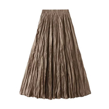 Load image into Gallery viewer, Light Luxury Irregular Slimming Pleated  A-line Skirt for Women High Waist Solid Color Loose Fashion Skirts Casual  Spring New
