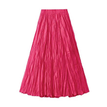 Load image into Gallery viewer, Light Luxury Irregular Slimming Pleated  A-line Skirt for Women High Waist Solid Color Loose Fashion Skirts Casual  Spring New
