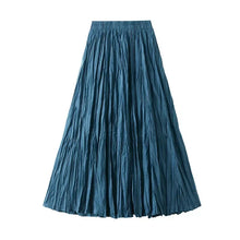 Load image into Gallery viewer, Light Luxury Irregular Slimming Pleated  A-line Skirt for Women High Waist Solid Color Loose Fashion Skirts Casual  Spring New
